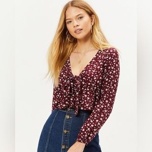 NWT LA Hearts Floral Blouse